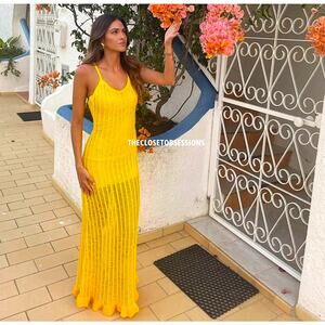 NWT Mango Yellow Maxi Dress